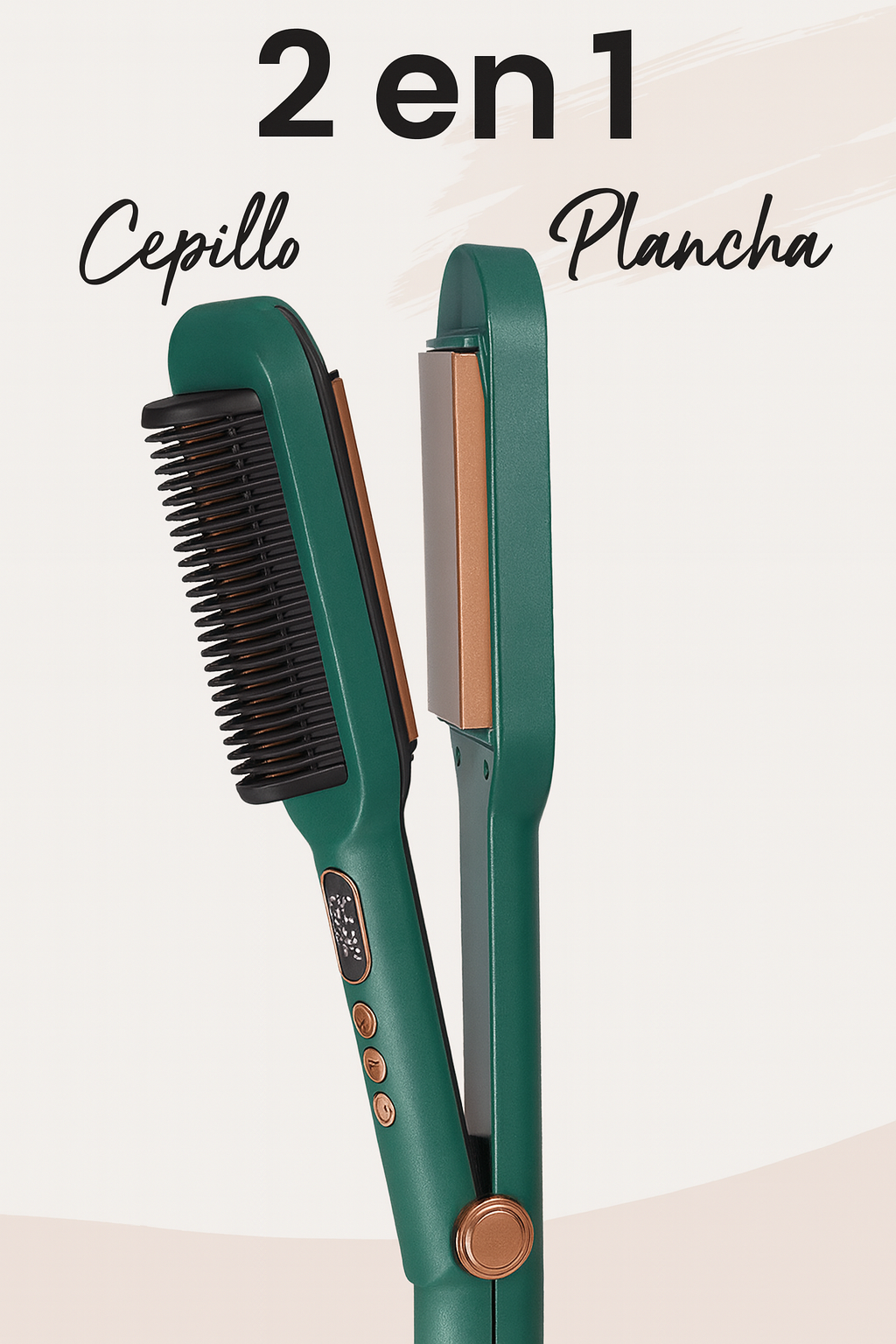 Cepillo plancha y ondulador 2 en 1