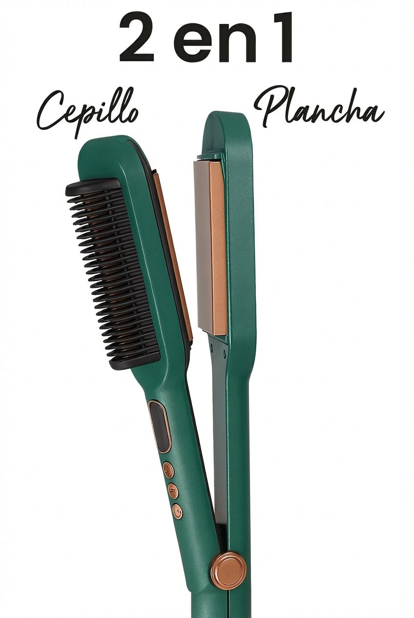 Cepillo plancha y ondulador 2 en 1